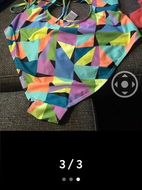 Women’s Multicolor Geometric One-Piece Swimsuit